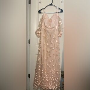 Floral Embellished Kids Dress - Pink